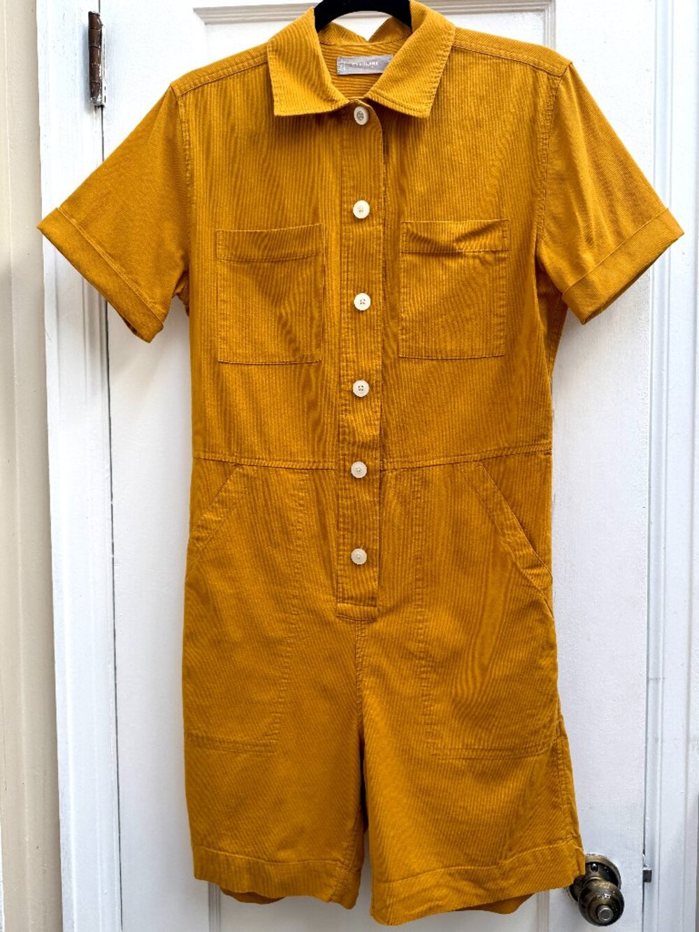 Everlane Yellow Jumpsuit Romper Shorts | Size 2
